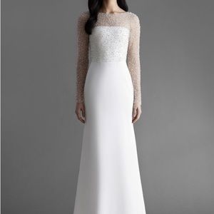 Never Worn Allison Webb Alexa Wedding Dress with custom closed back design
